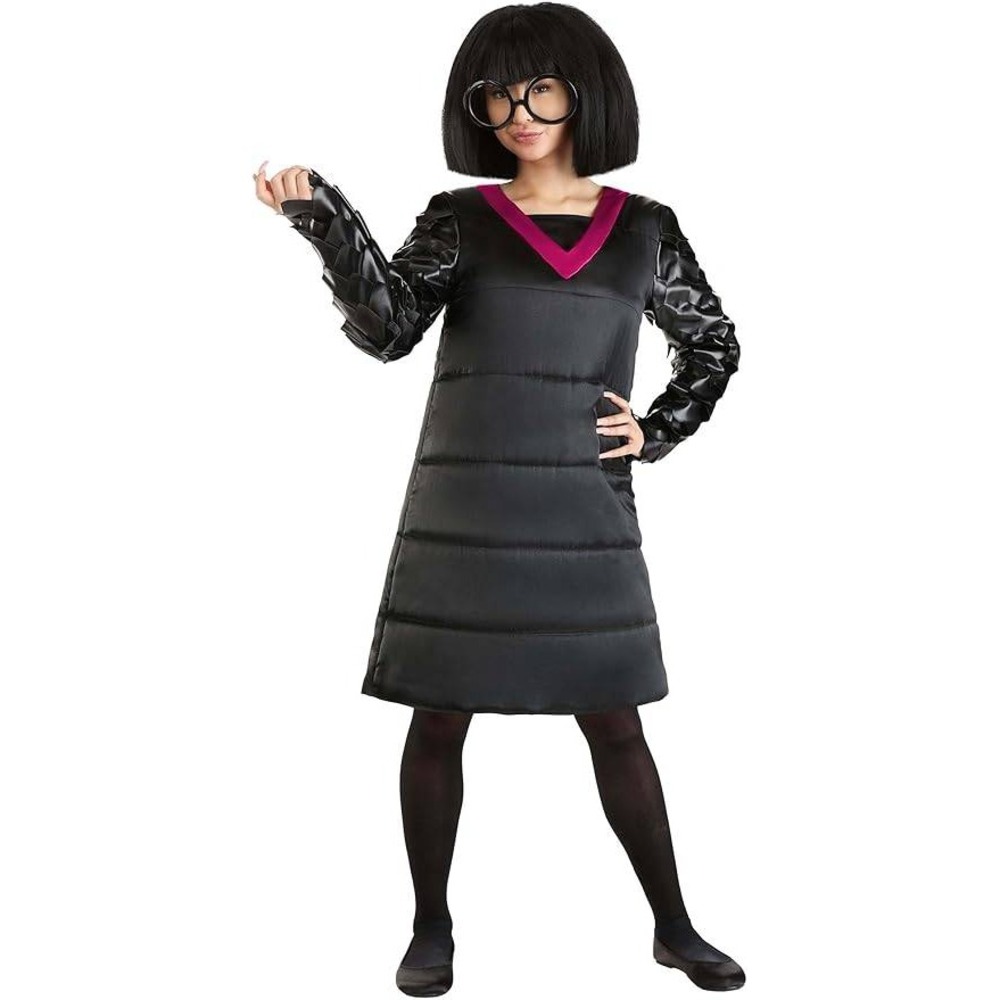 Disney Pixar The Incredibles Edna Mode Costume Black Tunic Dress Women Medium